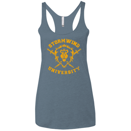 T-Shirts Indigo / X-Small Stormwind University Women's Triblend Racerback Tank