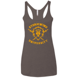 T-Shirts Macchiato / X-Small Stormwind University Women's Triblend Racerback Tank