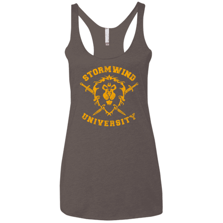T-Shirts Macchiato / X-Small Stormwind University Women's Triblend Racerback Tank