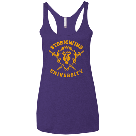 T-Shirts Purple / X-Small Stormwind University Women's Triblend Racerback Tank