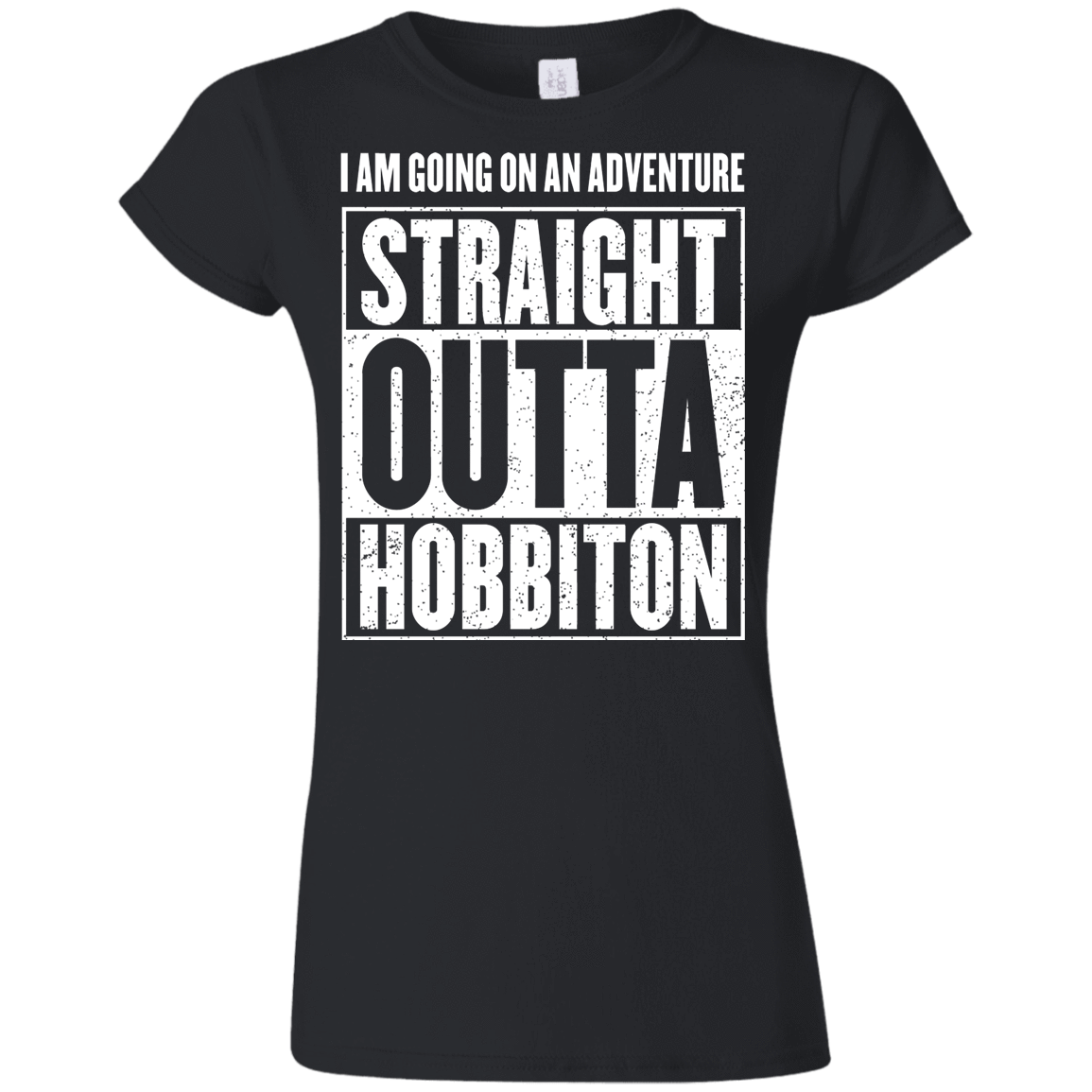 T-Shirts Black / S Straight Outta Hobbiton Junior Slimmer-Fit T-Shirt