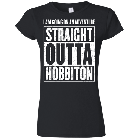 T-Shirts Black / S Straight Outta Hobbiton Junior Slimmer-Fit T-Shirt