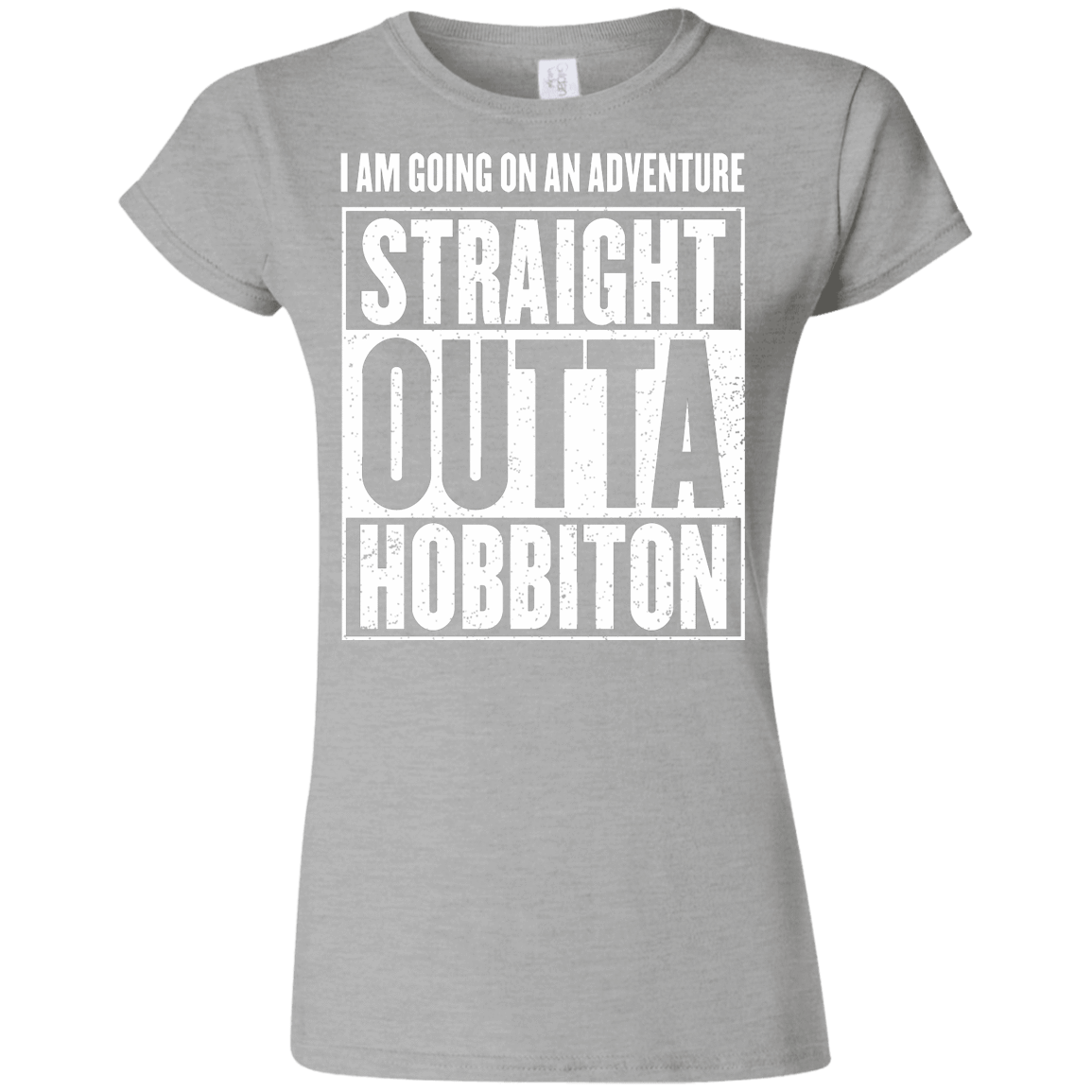 T-Shirts Sport Grey / S Straight Outta Hobbiton Junior Slimmer-Fit T-Shirt