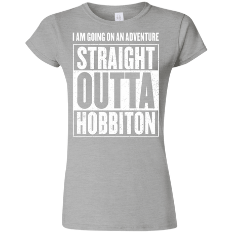 T-Shirts Sport Grey / S Straight Outta Hobbiton Junior Slimmer-Fit T-Shirt