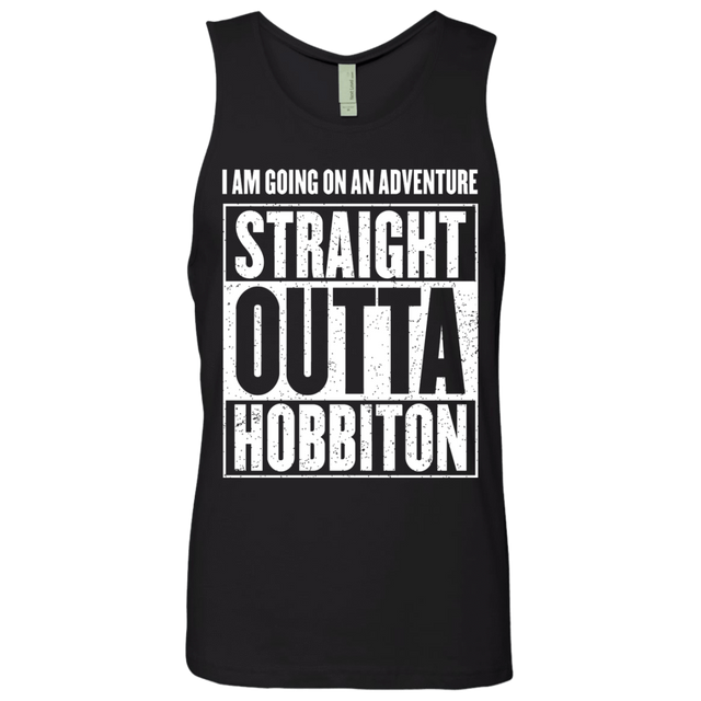 T-Shirts Black / S Straight Outta Hobbiton Men's Premium Tank Top