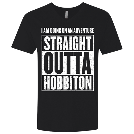 T-Shirts Black / X-Small Straight Outta Hobbiton Men's Premium V-Neck