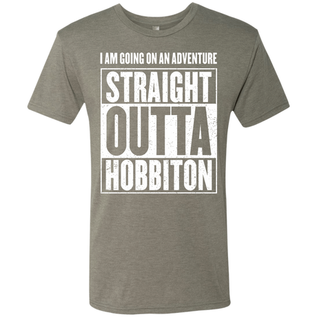 T-Shirts Venetian Grey / S Straight Outta Hobbiton Men's Triblend T-Shirt