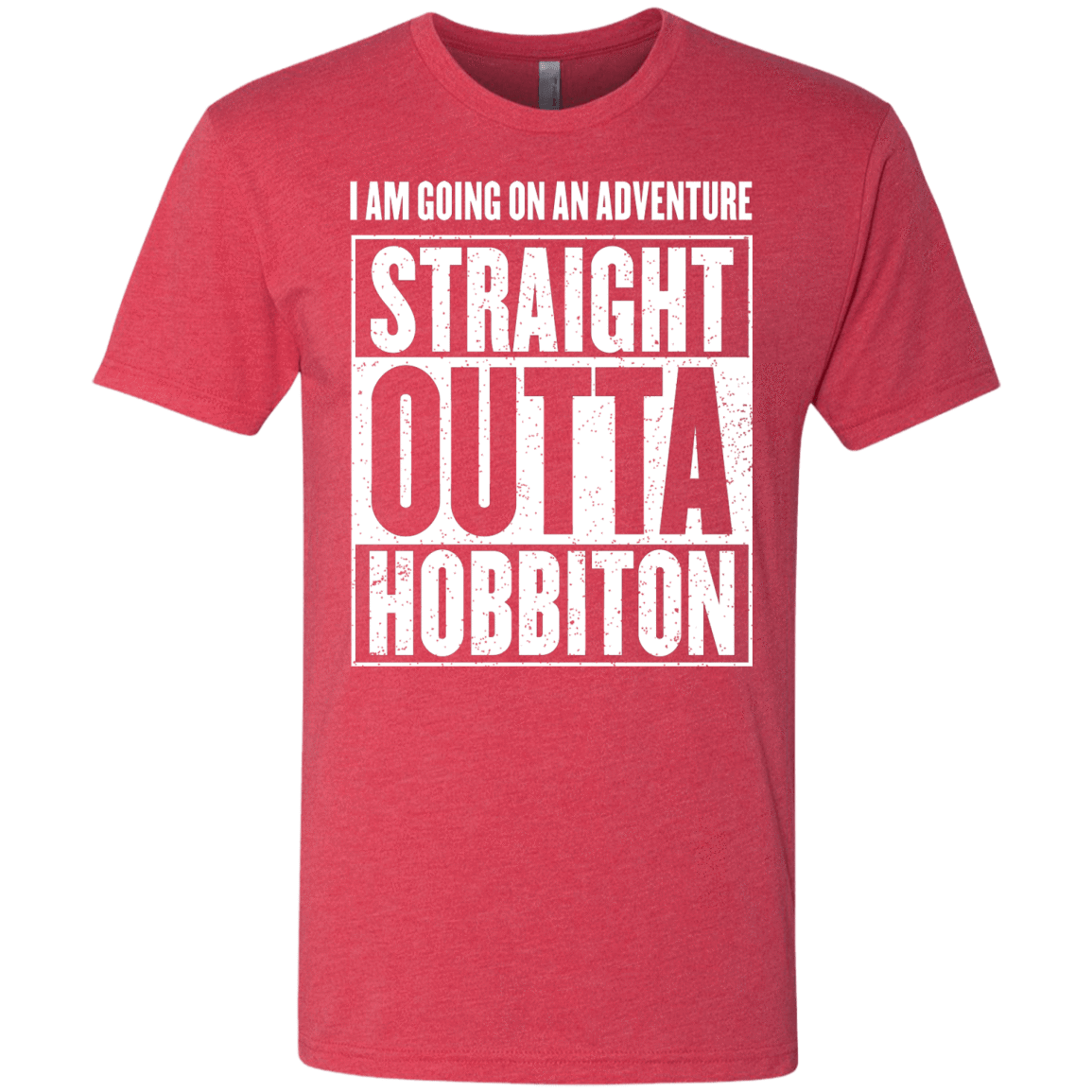 T-Shirts Vintage Red / S Straight Outta Hobbiton Men's Triblend T-Shirt