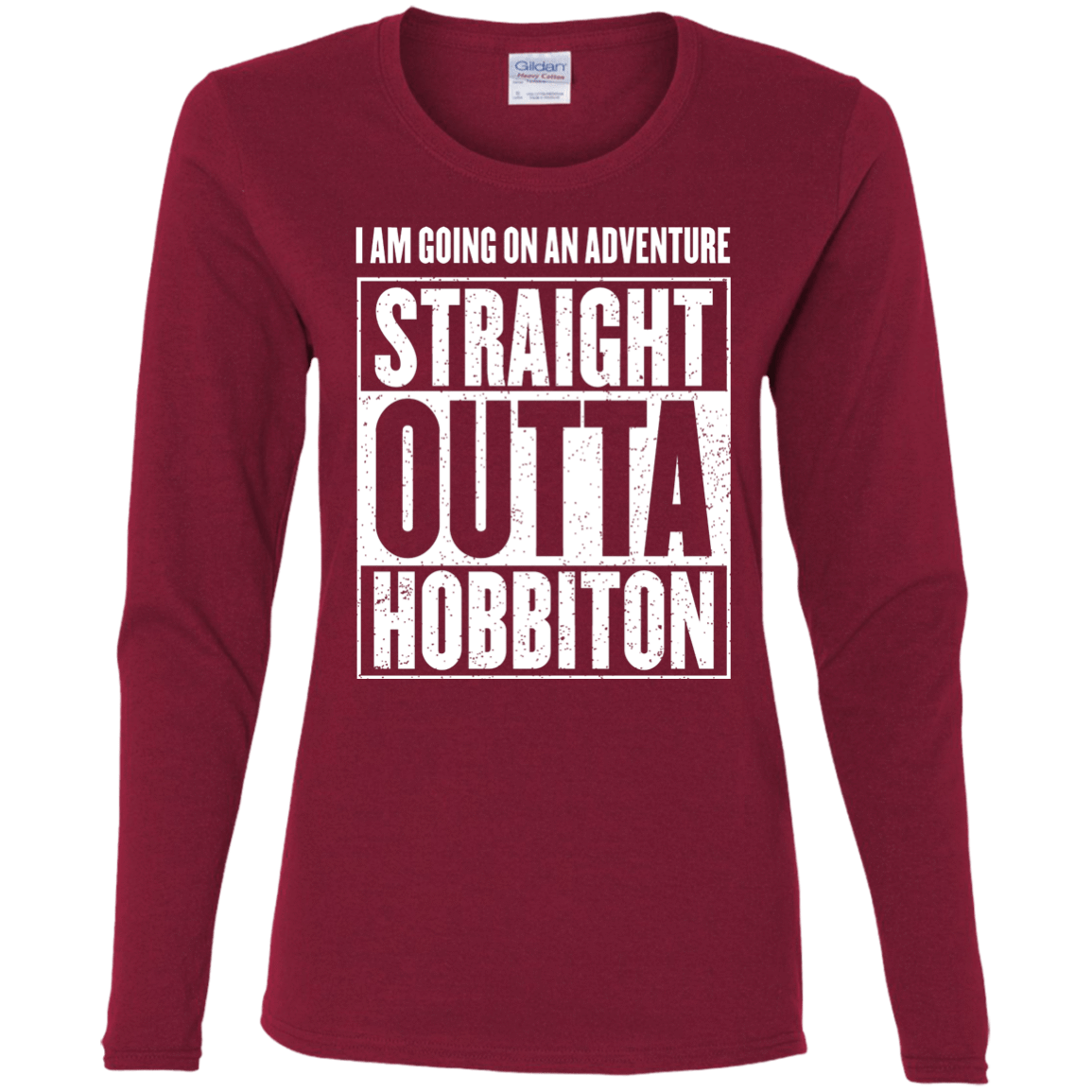 T-Shirts Cardinal / S Straight Outta Hobbiton Women's Long Sleeve T-Shirt