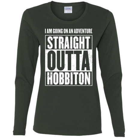 T-Shirts Forest / S Straight Outta Hobbiton Women's Long Sleeve T-Shirt