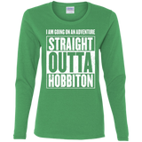 T-Shirts Irish Green / S Straight Outta Hobbiton Women's Long Sleeve T-Shirt