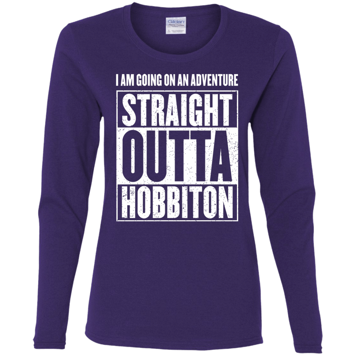 T-Shirts Purple / S Straight Outta Hobbiton Women's Long Sleeve T-Shirt