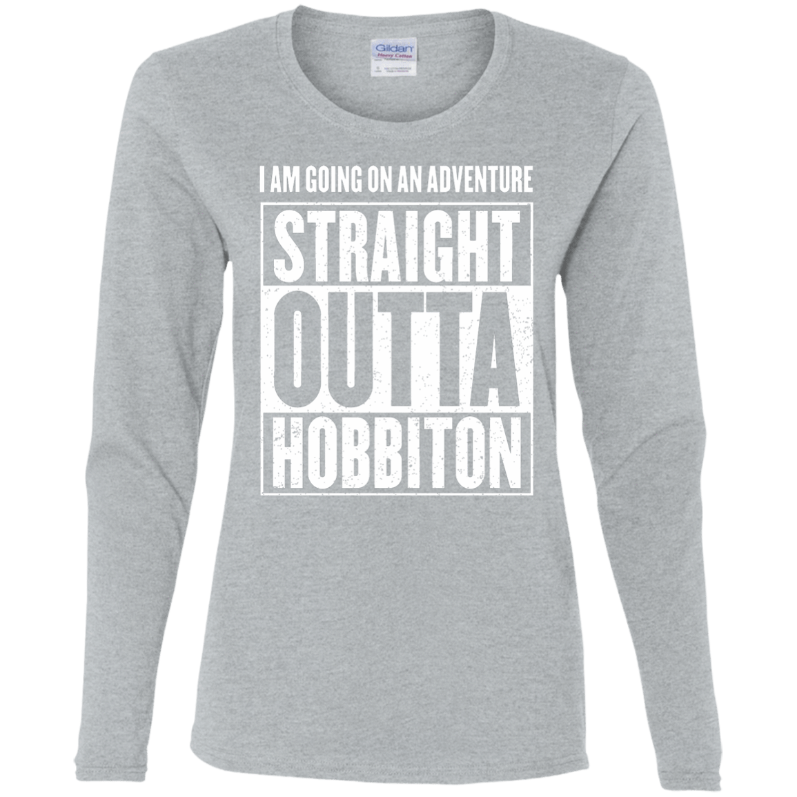 T-Shirts Sport Grey / S Straight Outta Hobbiton Women's Long Sleeve T-Shirt