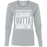 T-Shirts Sport Grey / S Straight Outta Hobbiton Women's Long Sleeve T-Shirt