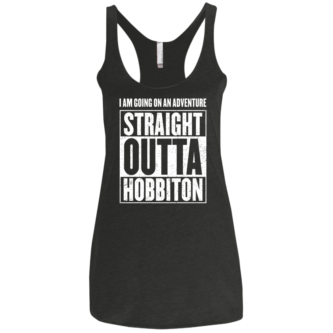 Straight Outta Hobbiton Women's Triblend Racerback Tank