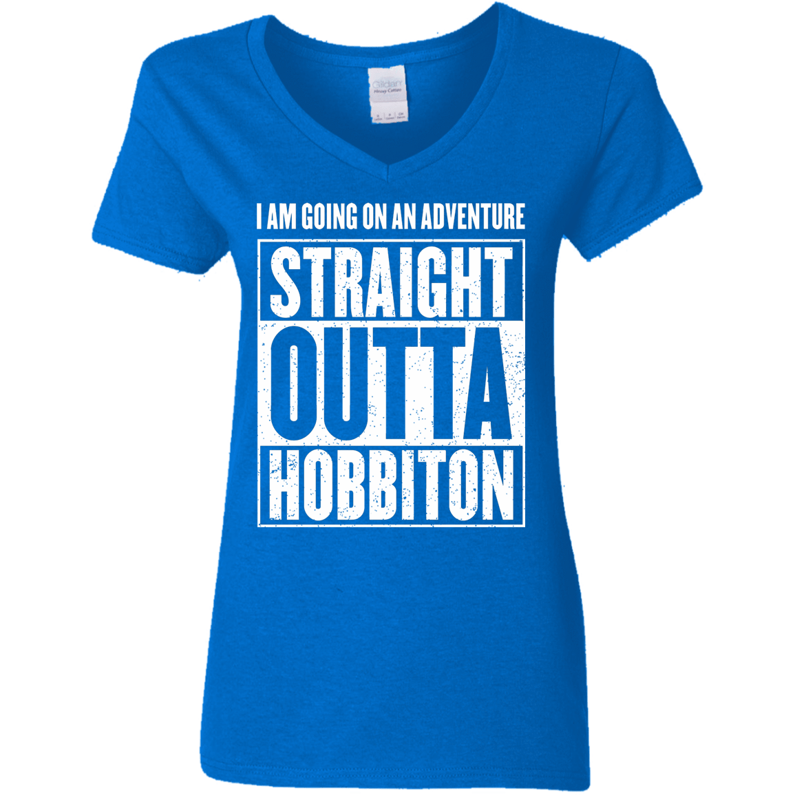 T-Shirts Royal / S Straight Outta Hobbiton Women's V-Neck T-Shirt