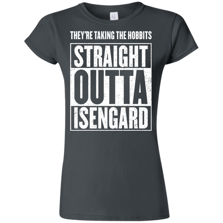 T-Shirts Charcoal / S Straight Outta Isengard Junior Slimmer-Fit T-Shirt
