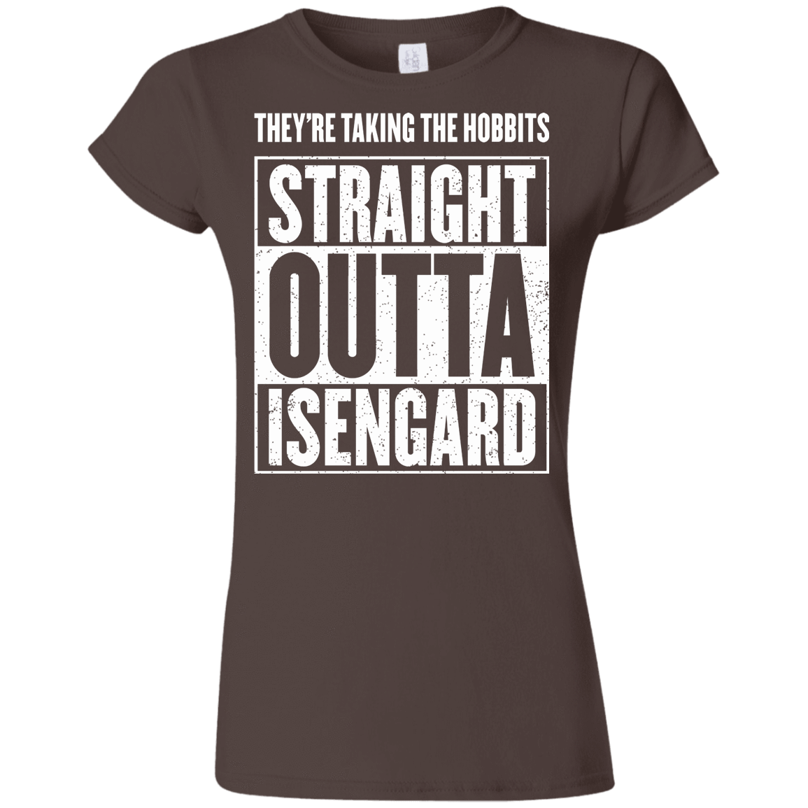 T-Shirts Dark Chocolate / S Straight Outta Isengard Junior Slimmer-Fit T-Shirt