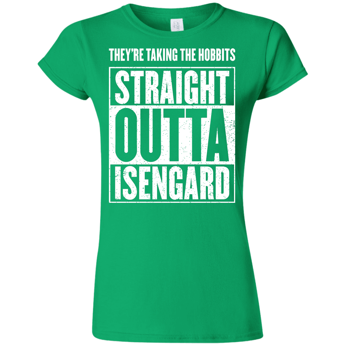 T-Shirts Irish Green / S Straight Outta Isengard Junior Slimmer-Fit T-Shirt