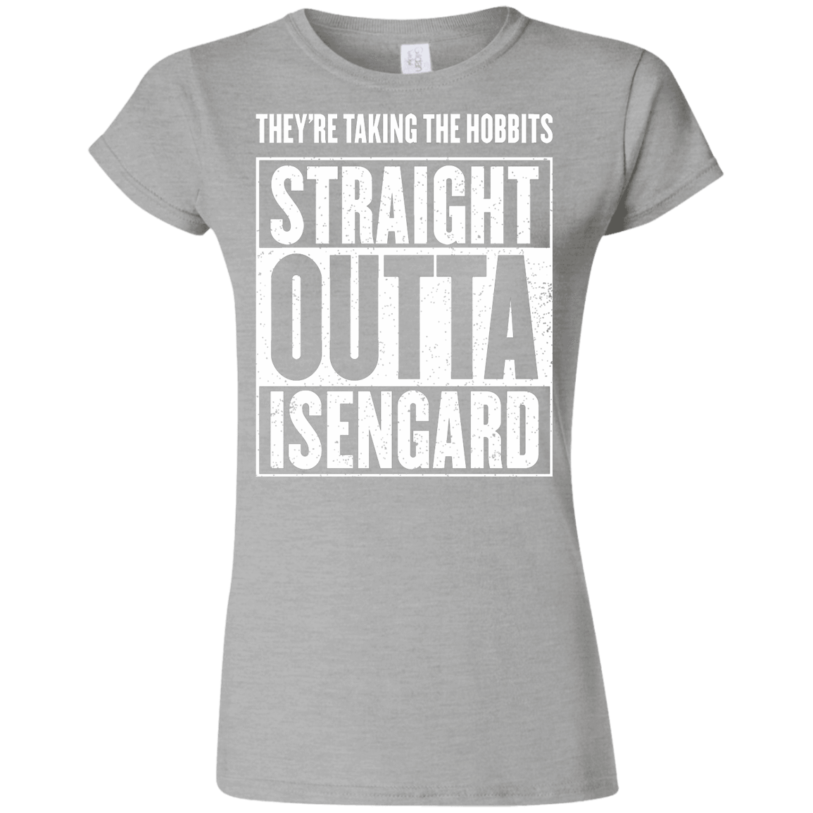 T-Shirts Sport Grey / S Straight Outta Isengard Junior Slimmer-Fit T-Shirt