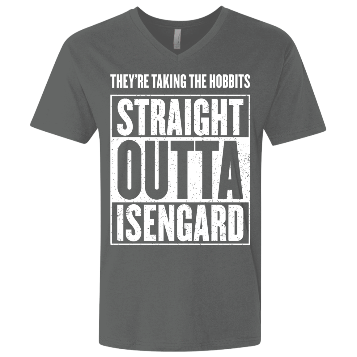 T-Shirts Heavy Metal / X-Small Straight Outta Isengard Men's Premium V-Neck