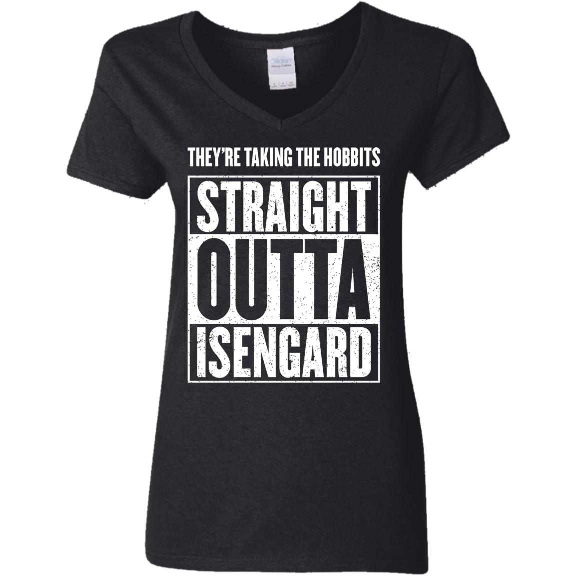 T-Shirts Black / S Straight Outta Isengard Women's V-Neck T-Shirt