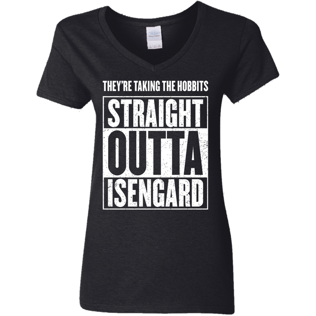 T-Shirts Black / S Straight Outta Isengard Women's V-Neck T-Shirt