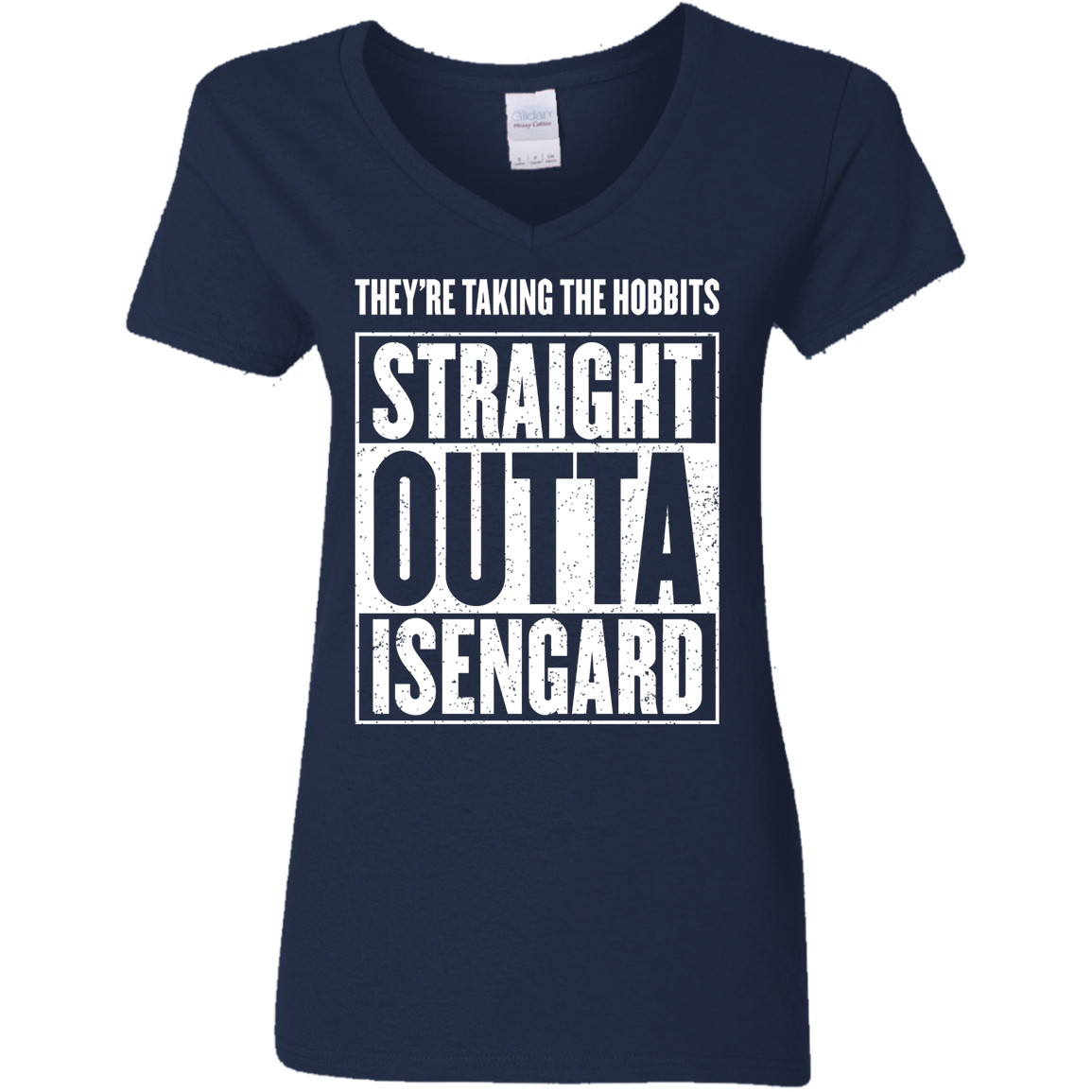 T-Shirts Navy / S Straight Outta Isengard Women's V-Neck T-Shirt