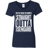 T-Shirts Navy / S Straight Outta Isengard Women's V-Neck T-Shirt