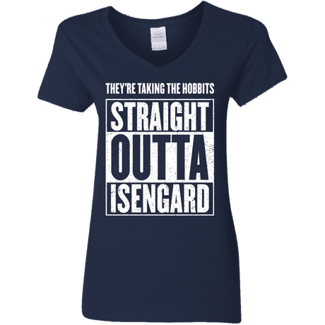 T-Shirts Navy / S Straight Outta Isengard Women's V-Neck T-Shirt