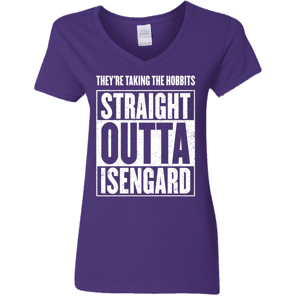 T-Shirts Purple / S Straight Outta Isengard Women's V-Neck T-Shirt