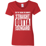 T-Shirts Red / S Straight Outta Isengard Women's V-Neck T-Shirt