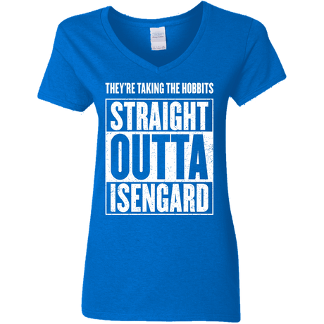 T-Shirts Royal / S Straight Outta Isengard Women's V-Neck T-Shirt