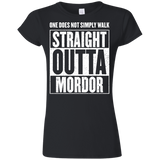 T-Shirts Black / S Straight Outta Mordor Junior Slimmer-Fit T-Shirt