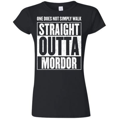 T-Shirts Black / S Straight Outta Mordor Junior Slimmer-Fit T-Shirt
