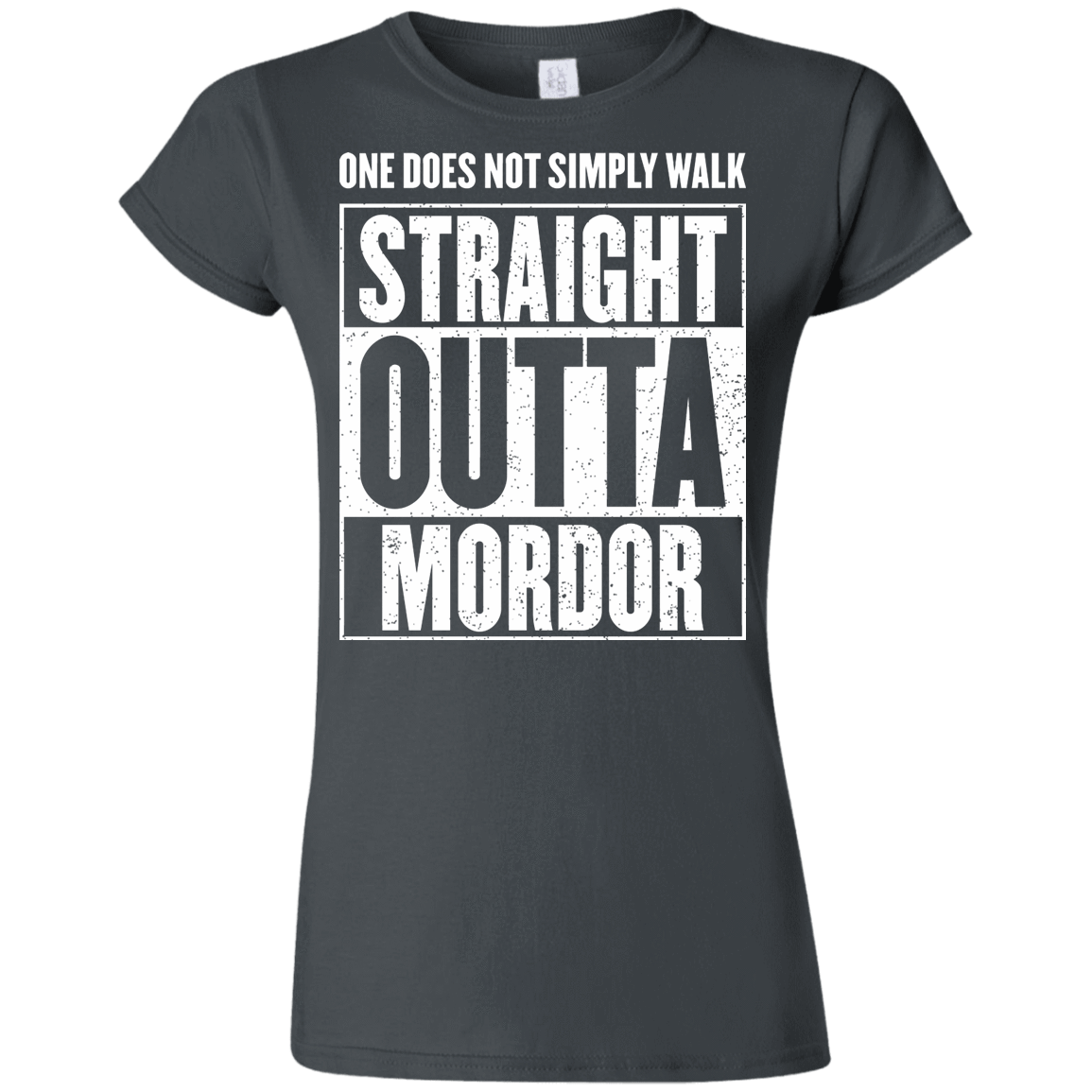 T-Shirts Charcoal / S Straight Outta Mordor Junior Slimmer-Fit T-Shirt