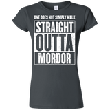 T-Shirts Charcoal / S Straight Outta Mordor Junior Slimmer-Fit T-Shirt