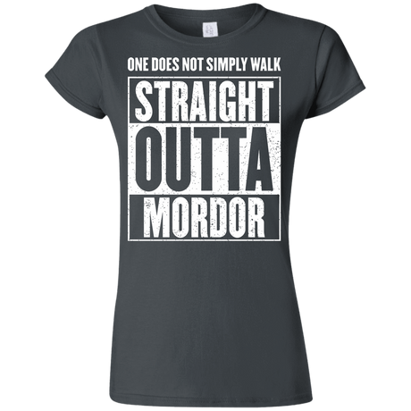 T-Shirts Charcoal / S Straight Outta Mordor Junior Slimmer-Fit T-Shirt