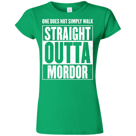 T-Shirts Irish Green / S Straight Outta Mordor Junior Slimmer-Fit T-Shirt
