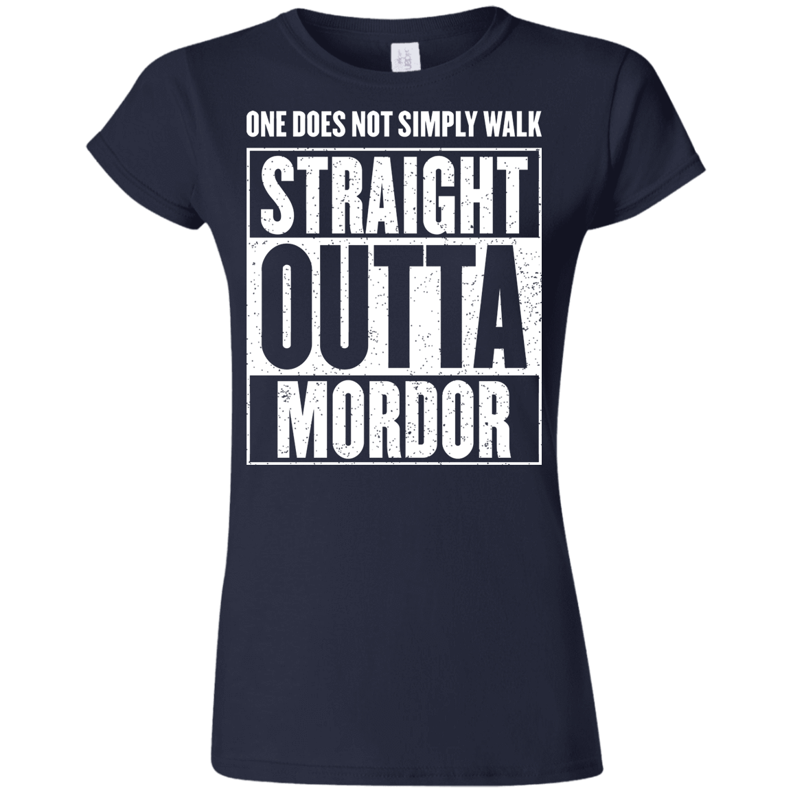 T-Shirts Navy / S Straight Outta Mordor Junior Slimmer-Fit T-Shirt