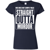 T-Shirts Navy / S Straight Outta Mordor Junior Slimmer-Fit T-Shirt