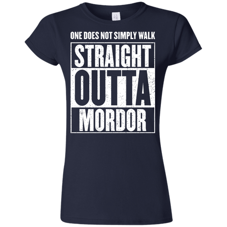 T-Shirts Navy / S Straight Outta Mordor Junior Slimmer-Fit T-Shirt