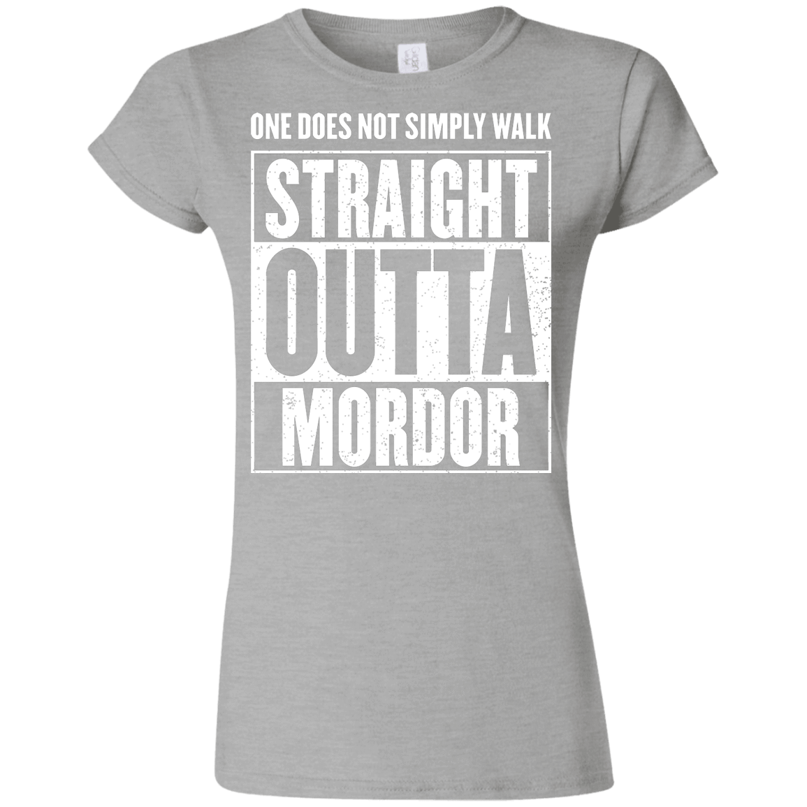 T-Shirts Sport Grey / S Straight Outta Mordor Junior Slimmer-Fit T-Shirt