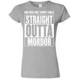 T-Shirts Sport Grey / S Straight Outta Mordor Junior Slimmer-Fit T-Shirt