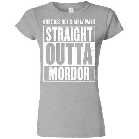 T-Shirts Sport Grey / S Straight Outta Mordor Junior Slimmer-Fit T-Shirt