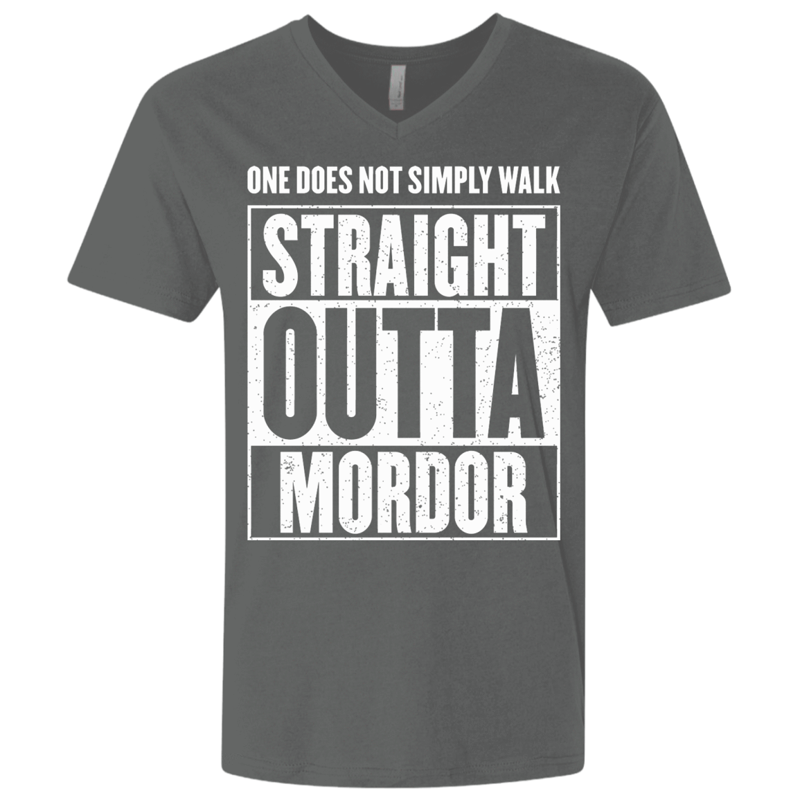 T-Shirts Heavy Metal / X-Small Straight Outta Mordor Men's Premium V-Neck