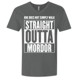 T-Shirts Heavy Metal / X-Small Straight Outta Mordor Men's Premium V-Neck