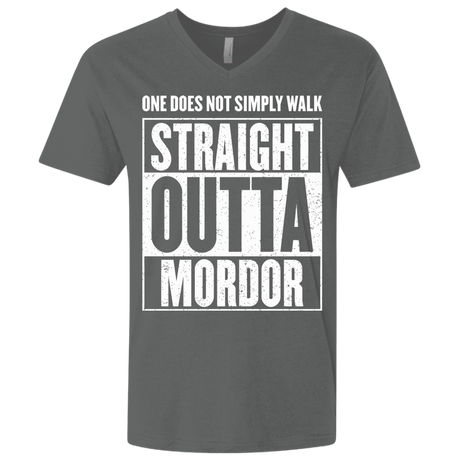 T-Shirts Heavy Metal / X-Small Straight Outta Mordor Men's Premium V-Neck