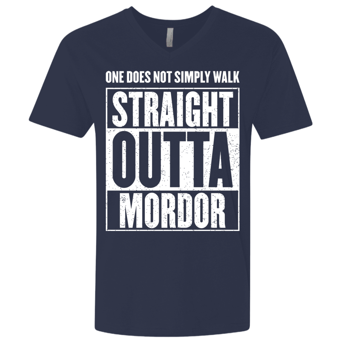T-Shirts Midnight Navy / X-Small Straight Outta Mordor Men's Premium V-Neck