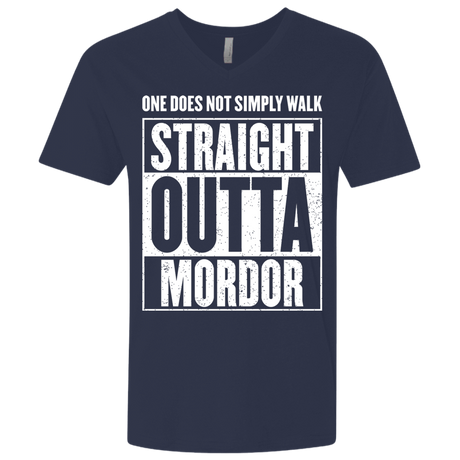 T-Shirts Midnight Navy / X-Small Straight Outta Mordor Men's Premium V-Neck